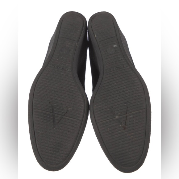 AQUATALIA Black Suede Ankle Lace Up Wedge Ankle Boot - sz 10 - Picture 4 of 6